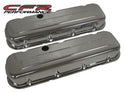 STEEL 1965-95 CHEVY BB 396-427-454-502 SHORT VALVE COVERS 454 LOGO - BLACK