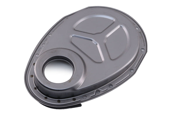 Steel Timing Chain Cover for Roller Cam Fits 1955–1995 Chevy SBC 283–400 – Raw
