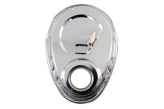 Steel 1955–95 Chevy SB 283–305–327–350–400 Timing Chain Cover with Timing Tab - Chrome