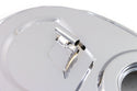 1955-95 CHEVY SMALL BLOCK 283-305-327-350-400 STEEL TIMING CHAIN COVER W- TIMING TAB - CHROME