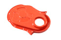 Painted Orange Steel Timing Chain Cover Set with Timing Tab – Chevy Big Block 396–454 (1966–1990)