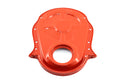 Painted Orange Steel Timing Chain Cover Set with Timing Tab – Chevy Big Block 396–454 (1966–1990)