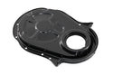 19Black Steel Timing Chain Cover Set with Timing Tab – Chevy Big Block 396–454 (1966–1990)66-90 CHEVY BIG BLOCK 396-402-427-454 STEEL TIMING CHAIN COVER SET W- TIMING TAB - BLACK