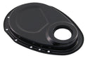 1955-65 CHEVY SMALL BLOCK 283-305-327-350-400 STEEL 2-PIECE TIMING CHAIN COVER SET - BLACK