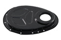 Steel Timing Chain Cover Set for Chevy Small Block 283–350 - 2-Piece SBC Timing Cover Kit - Black