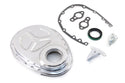Steel Timing Chain Cover Kit for Roller Cam Fits 1955–1995 Chevy SBC 283–400 – Chrome