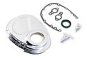 Steel Timing Chain Cover Set with Timing Tab Fits 1955–1995 Chevy SBC 283–400 – Chrome