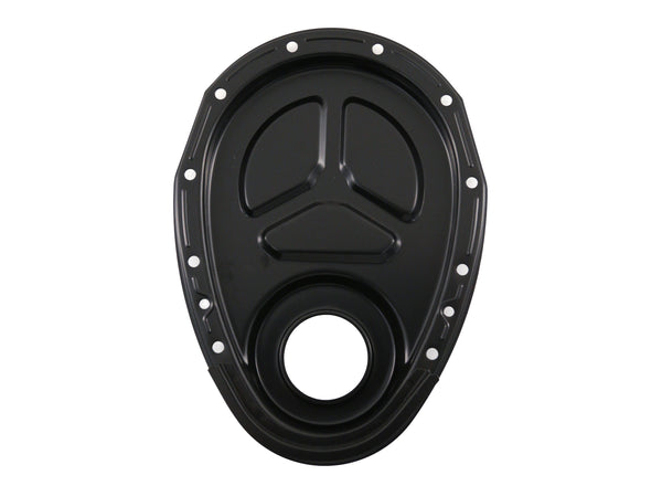 Steel Timing Chain Cover Kit for Roller Cam Fits 1955–1995 Chevy SBC 283–400 – Black