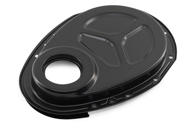 Steel Timing Chain Cover Kit for Roller Cam Fits 1955–1995 Chevy SBC 283–400 – Black