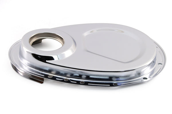 Steel Timing Chain Cover Set with Timing Tab Fits 1955–1995 Chevy SBC 283–400 – Chrome