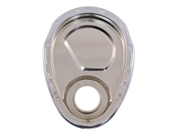 Steel Timing Chain Cover Set with Timing Tab Fits 1955–1995 Chevy SBC 283–400 – Chrome