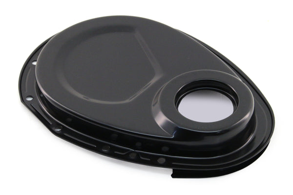 Steel Timing Chain Cover Set with Timing Tab Fits 1955–1995 Chevy SBC 283–400 – Black