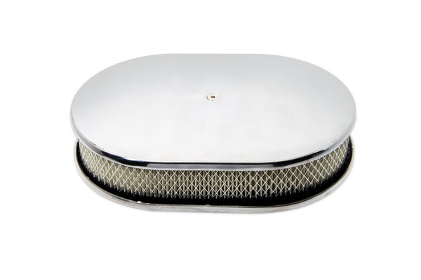 Aluminum 12" Oval Air Cleaner Kit – Polished Finish