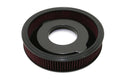 Steel 16" x 3" Dominator Air Cleaner Kit with Washable Red Cotton Filter - Black Fits Chevy / Ford / Mopar Applications