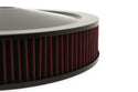 Steel 16" x 3" Dominator Air Cleaner Kit with Washable Red Cotton Filter - Black Fits Chevy / Ford / Mopar Applications