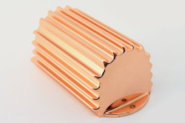 ALUMINUM FINNED CANISTER ROUND IGNITION COIL COVER - COPPER