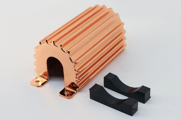 ALUMINUM FINNED CANISTER ROUND IGNITION COIL COVER - COPPER