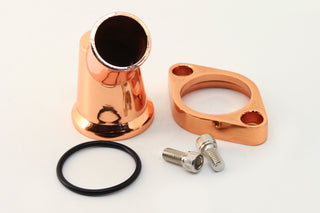 CHEVY SMALL BLOCK-BIG BLOCK ALUMINUM 45 DEGREE SWIVEL WATER NECK - COPPER