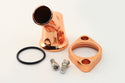 CHEVY SMALL BLOCK-BIG BLOCK ALUMINUM 45 DEGREE SWIVEL WATER NECK - COPPER