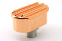 CHEVY-FORD-MOPAR BILLET ALUMINUM BREATHER W- TUBE - FINNED - COPPER