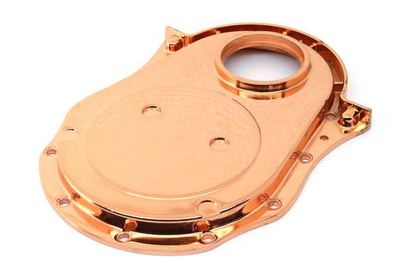 ALUMINUM 1966-90 CHEVY BB 396-402-427-454 TIMING CHAIN COVER - COPPER