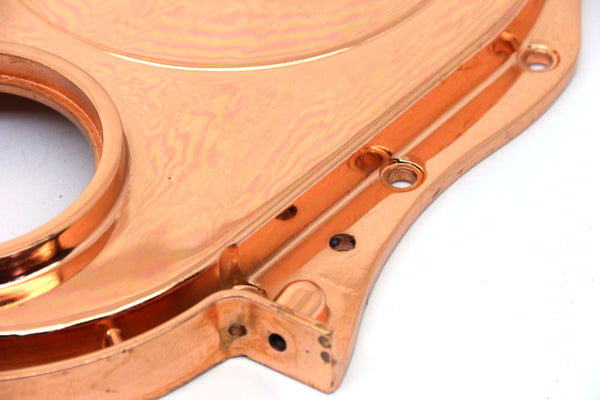 ALUMINUM 1966-90 CHEVY BB 396-402-427-454 TIMING CHAIN COVER - COPPER