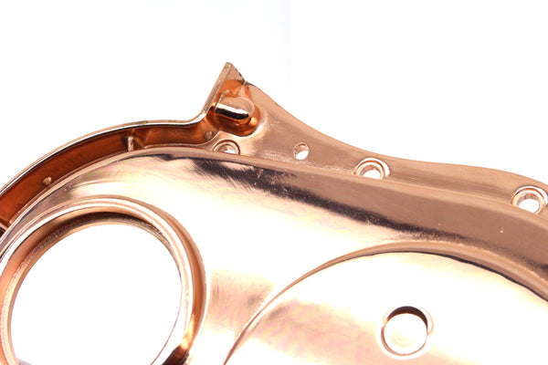 ALUMINUM 1966-90 CHEVY BB 396-402-427-454 TIMING CHAIN COVER - COPPER