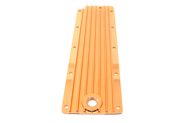 ALUMINUM LS2, LS3 LS7 & LSX SERIES ENGINE VALLEY PLATE OIL FILLER HOLE - COPPER