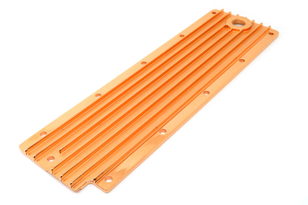 ALUMINUM LS2, LS3 LS7 & LSX SERIES ENGINE VALLEY PLATE OIL FILLER HOLE - COPPER