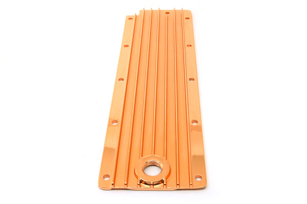 ALUMINUM LS2, LS3 LS7 & LSX SERIES ENGINE VALLEY PLATE OIL FILLER HOLE - COPPER