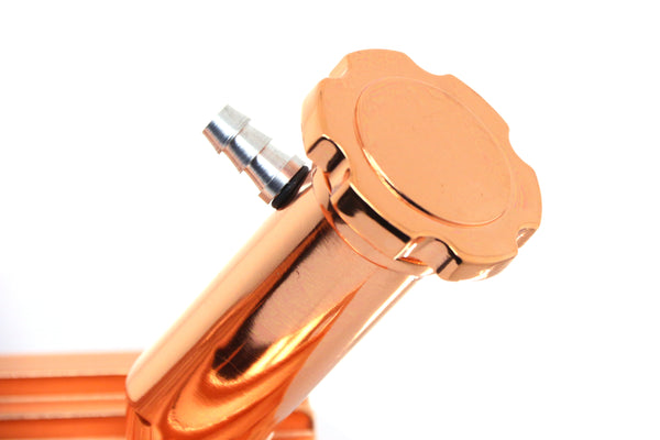 ALUMINUM LM7, LQ4, LQ9 4.8L, 5.3L, 6.0L LS SERIES ENGINE VALLEY PLATE OIL FILLER HOLE FOR KNOCK SENSOR - COPPER