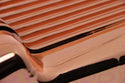 1980-85 CHEVY SMALL BLOCK 267-283-305-327-350 ALUMINUM STOCK CAPACITY OIL PAN - RETRO FINNED - COPPER