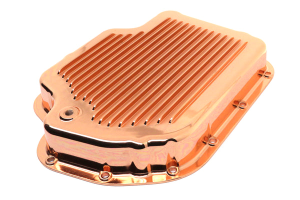 CHEVY-GM TURBO TH-400 ALUMINUM TRANSMISSION PAN KIT DEEP FINNED - COPPER