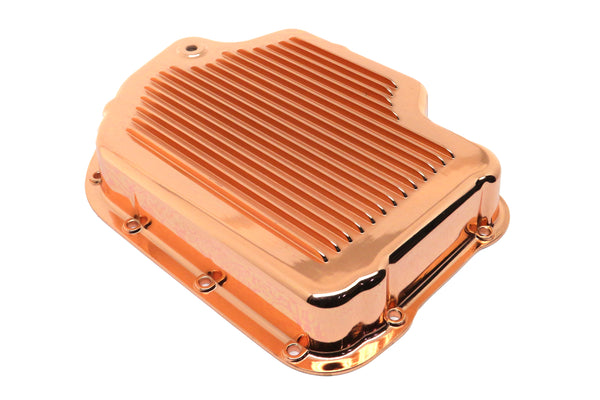 CHEVY-GM TURBO TH-400 ALUMINUM TRANSMISSION PAN KIT DEEP FINNED - COPPER