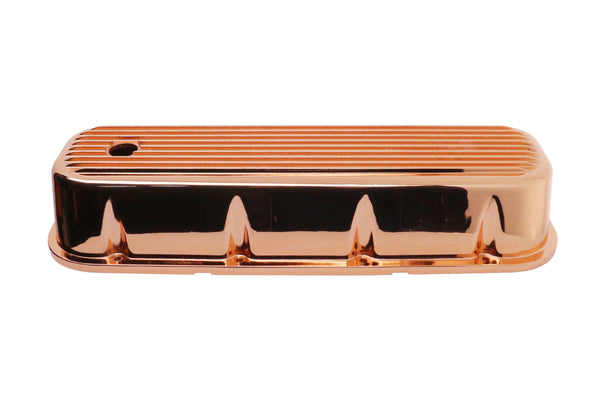 1965-95 CHEVY BIG BLOCK 396-427-454-502 TALL ALUMINUM VALVE COVERS - FINNED - COPPER