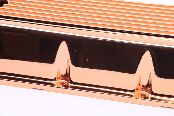 1965-95 CHEVY BIG BLOCK 396-427-454-502 TALL ALUMINUM VALVE COVERS - FINNED - COPPER