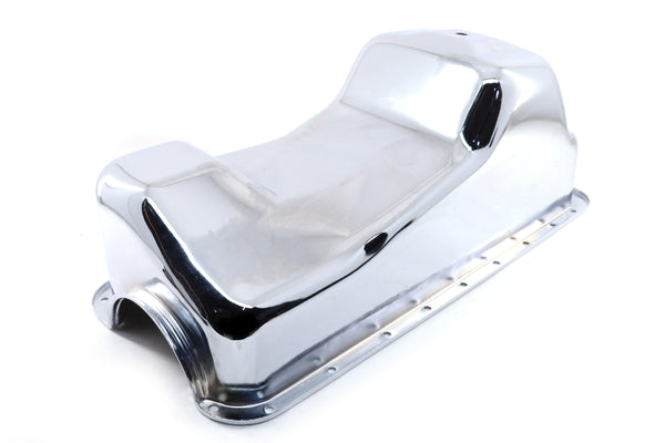 Steel Oil Pan – 1983-1993 Ford Mustang 427/460 7.5L Engine, Chrome Finish | High-Performance Replacement Oil Pan