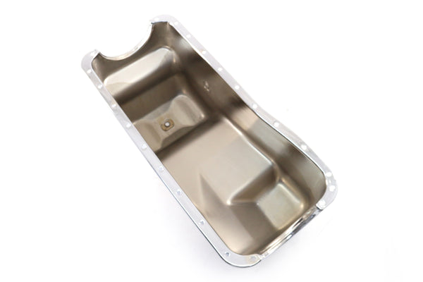 Steel Oil Pan – 1983-1993 Ford Mustang 427/460 7.5L Engine, Chrome Finish | High-Performance Replacement Oil Pan