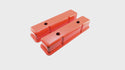 1958-86 STEEL CHEVY SMALL BLOCK 283-305-327-350-400 TALL SMOOTH VALVE COVERS - ORANGE