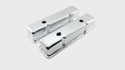1958-86 STEEL CHEVY SMALL BLOCK 283-305-327-350-400 TALL SMOOTH VALVE COVERS - CHROME