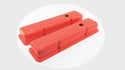 Steel Short Valve Covers – Fits 1958–86 Chevy SB 283-305-327-350-400 – Smooth – Orange
