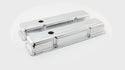 Steel Short Valve Covers – Fits 1958–86 Chevy SB 283-400 – Smooth – Chrome