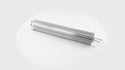 ALUMINUM UNIVERSAL 17' FINNED  RADIATOR OVERFLOW TANK - SILVER