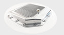CHEVY-GM TURBO TH-350 ALUMINUM TRANSMISSION PAN KIT DEEP FINNED - CHROME