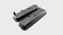 1965-72 CHEVY BIG BLOCK 396-427-454 SHORT OEM STYLE STEEL VALVE COVERS W- DRIPPER RAILS - BLACK