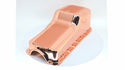 1962-82 FORD SMALL BLOCK 260-289-302 ALUMINUM STOCK CAPACITY OIL PAN - RETRO FINNED - COPPER