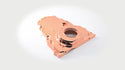ALUMINUM CHEVY LS TWO PIECE TIMING CHAIN COVER W CAM SENSOR HOLE - COPPER