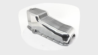 CFR Performance Aluminum 1958–79 Chevy SB 262–400 Stock Capacity Oil Pan – Retro Finned – Polished