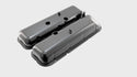 Steel OEM‑Style Tall Valve Covers Fits 1965–1972 Chevy BB 396‑427‑454 – Recessed Corner – 1–2 Holes – Black
