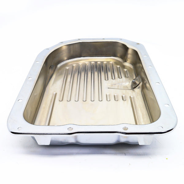 STEEL CHEVY/GM 4L80 4L80E 4L85E TRANSMISSION PAN - CHROME